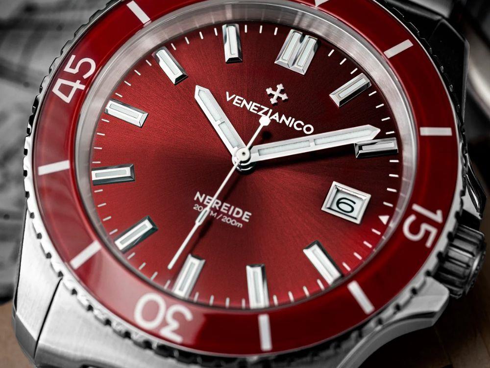 Venezianico Nereide Automatik Uhr, 42 mm, Bordeaux, 3321513C
