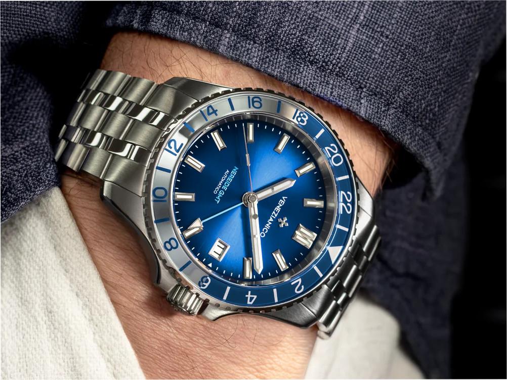 Venezianico Nereide GMTAutomatik Uhr, 39 mm, Blau, 3521511S