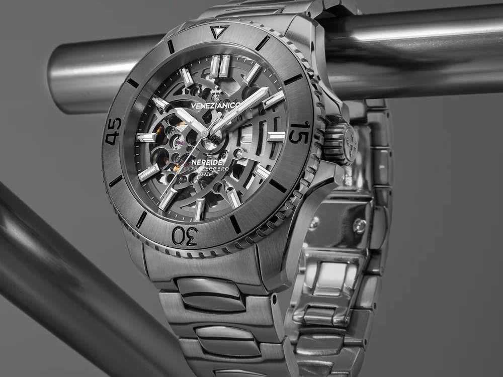 Venezianico Nereide Ultraleggero Automatik Uhr, PVD, 42 mm, Grau, 3921509C