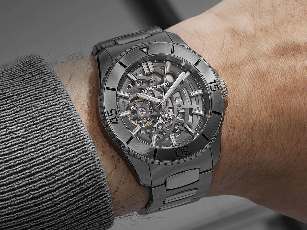 Venezianico Nereide Ultraleggero Automatik Uhr, PVD, 42 mm, Grau, 3921509C