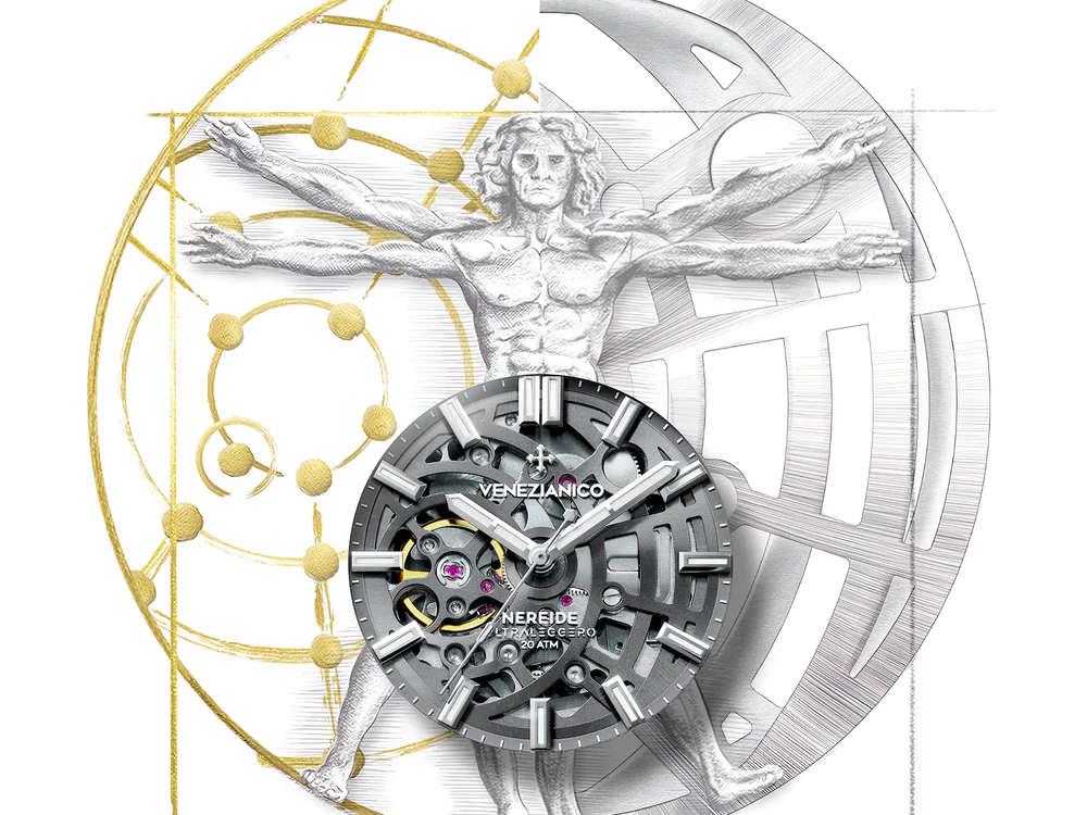 Venezianico Nereide Ultraleggero Automatik Uhr, PVD, 42 mm, Grau, 3921509C