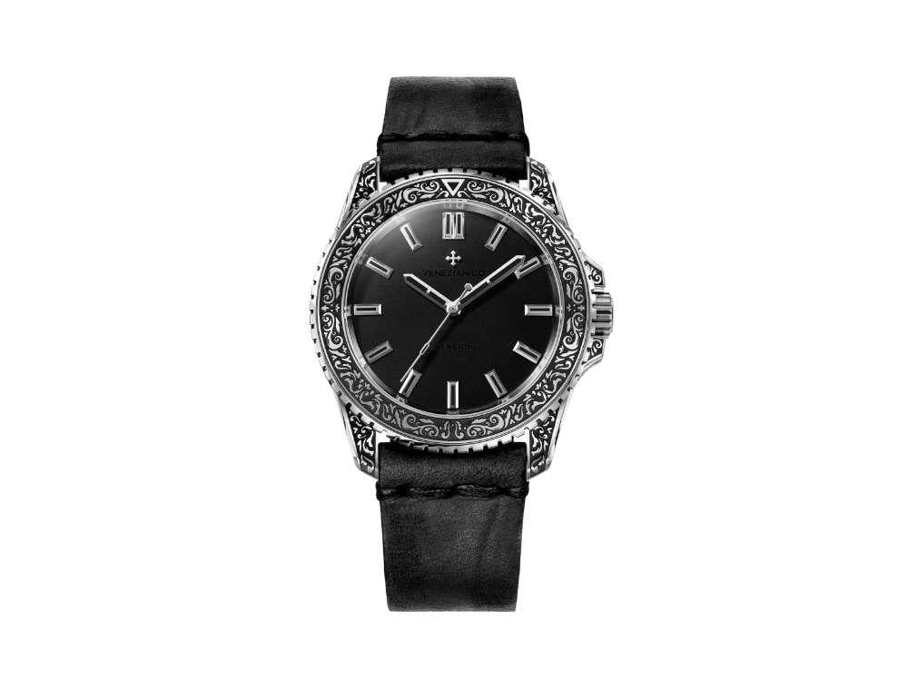 Venezianico Nereide Acquaforte Automatik Uhr, 42 mm, Schwarz, 3921520