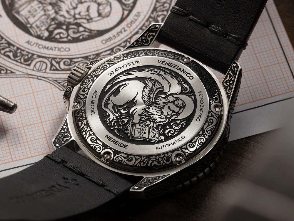 Venezianico Nereide Acquaforte Automatik Uhr, 42 mm, Schwarz, 3921520