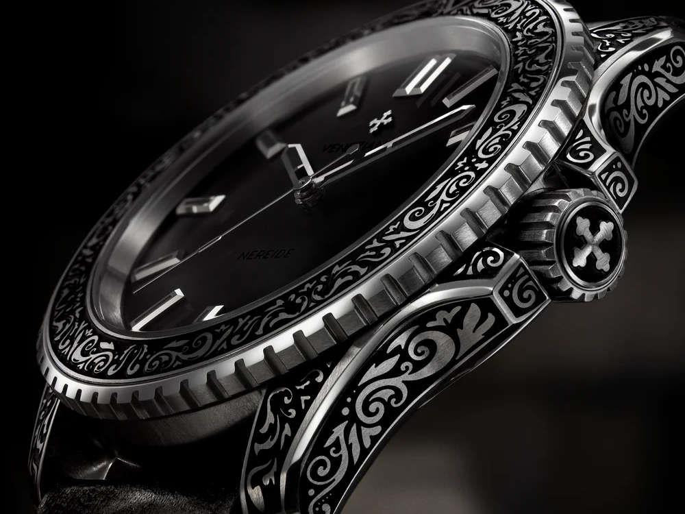 Venezianico Nereide Acquaforte Automatik Uhr, 42 mm, Schwarz, 3921520