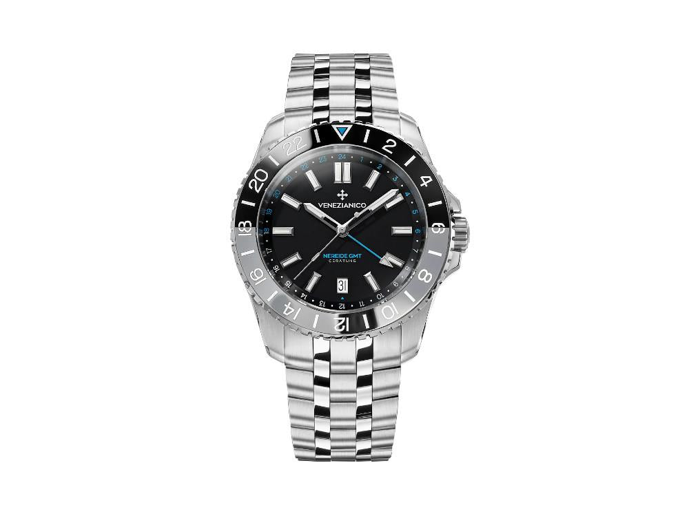 Venezianico Nereide Automatik GMT Ceratung™ Uhr, 42 mm, Schwarz, 4521500S