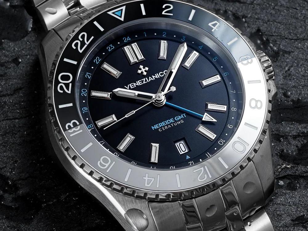 Venezianico Nereide Automatik GMT Ceratung™ Uhr, 42 mm, Schwarz, 4521500S