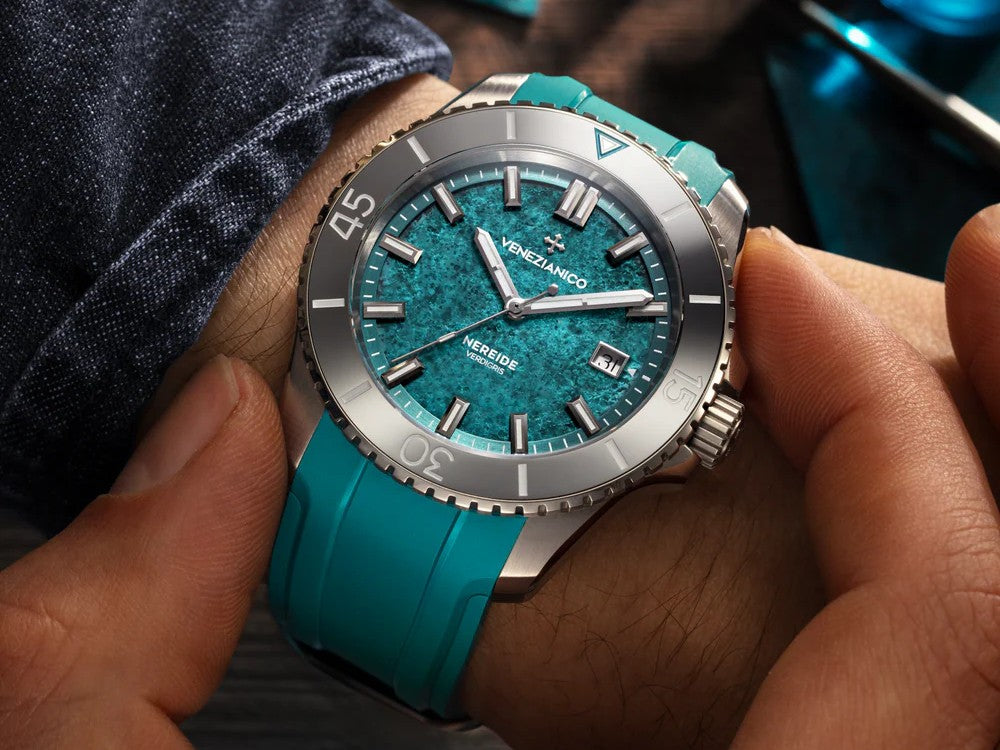 Venezianico Nereide Verdigris Automatik Uhr, 42 mm, Türkis, 4521549