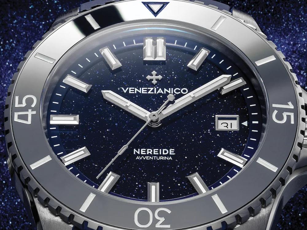 Venezianico Nereide Avventurina Automatik Uhr, 42 mm, Blau, 4521550