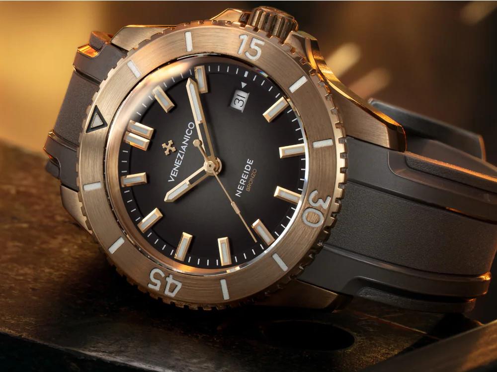 Venezianico Nereide Bronzo Automatik Uhr, 42 mm, Schwarz, 4521555