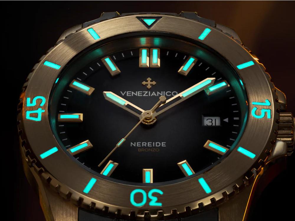 Venezianico Nereide Bronzo Automatik Uhr, 42 mm, Schwarz, 4521555