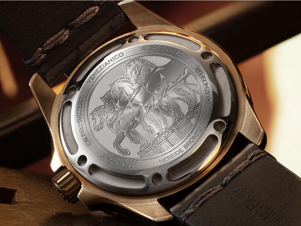 Venezianico Nereide Bronzo Automatik Uhr, 42 mm, Schwarz, 4521555