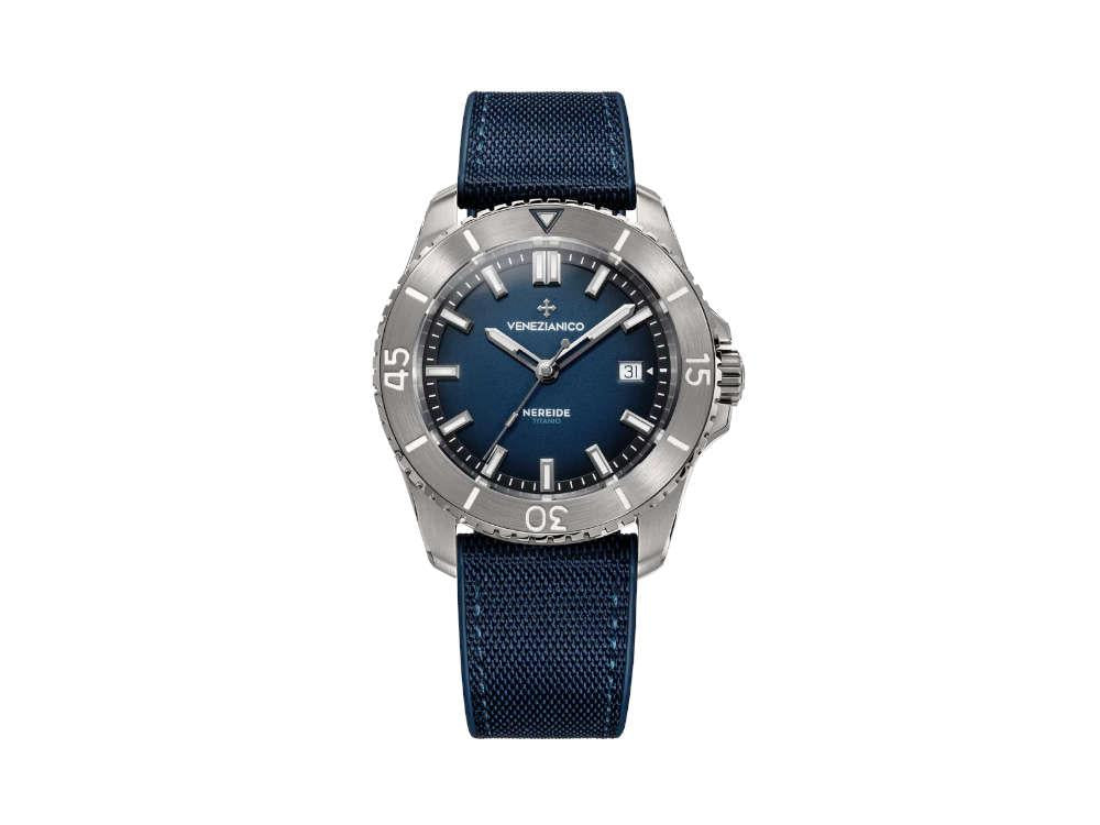 Venezianico Nereide Titanio Automatik Uhr, 42 mm, Blau, 4521558