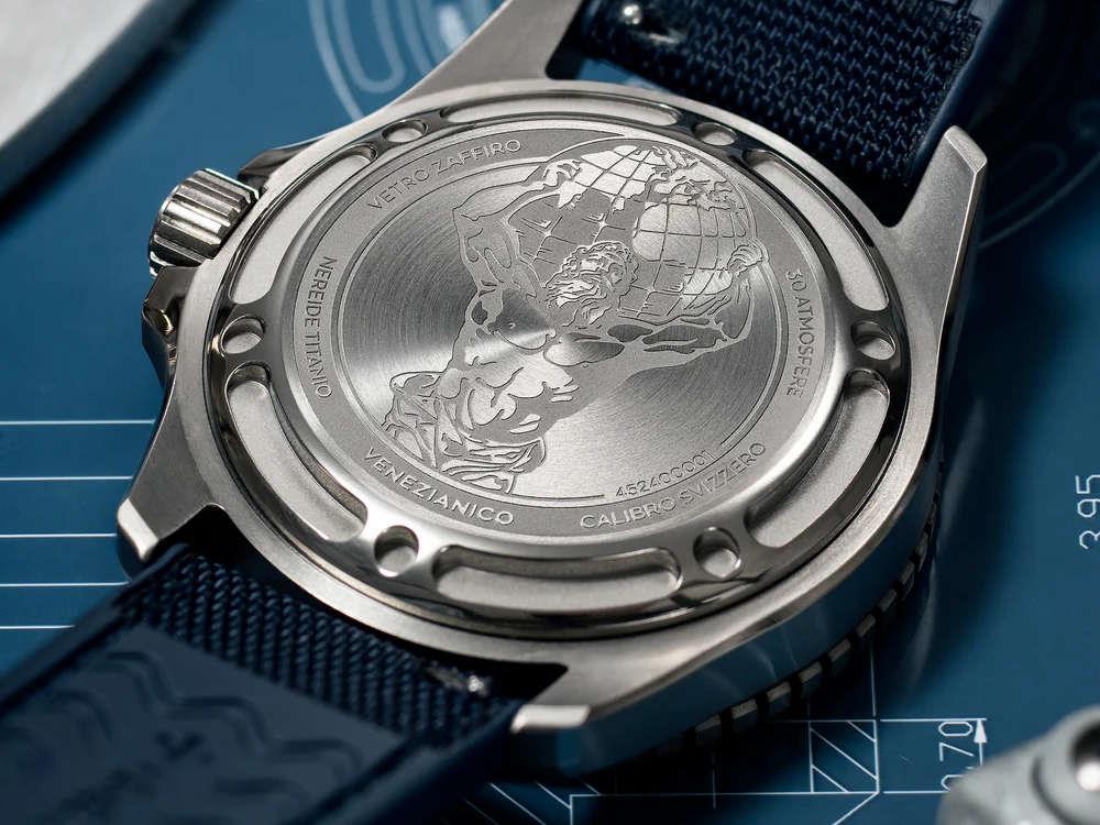 Venezianico Nereide Titanio Automatik Uhr, 42 mm, Blau, 4521558