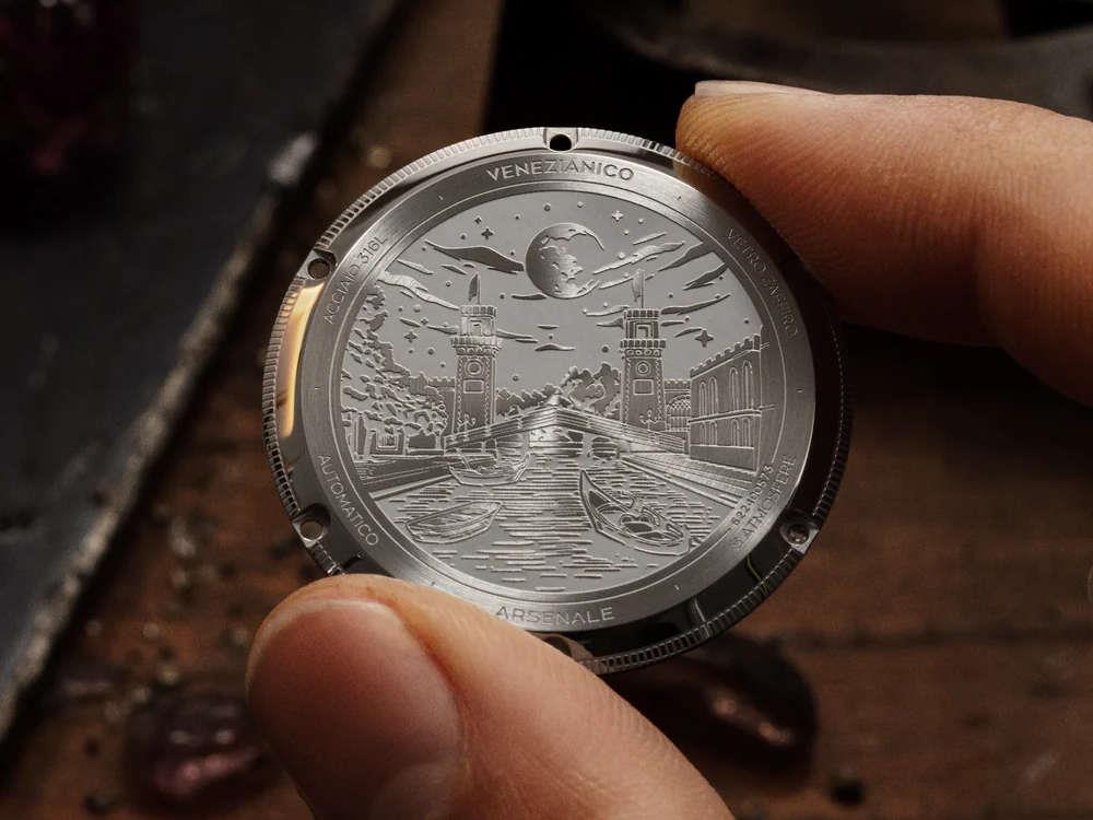 Venezianico Arsenale Avventurina Automatik Uhr, 40 mm, Blau, 6221550