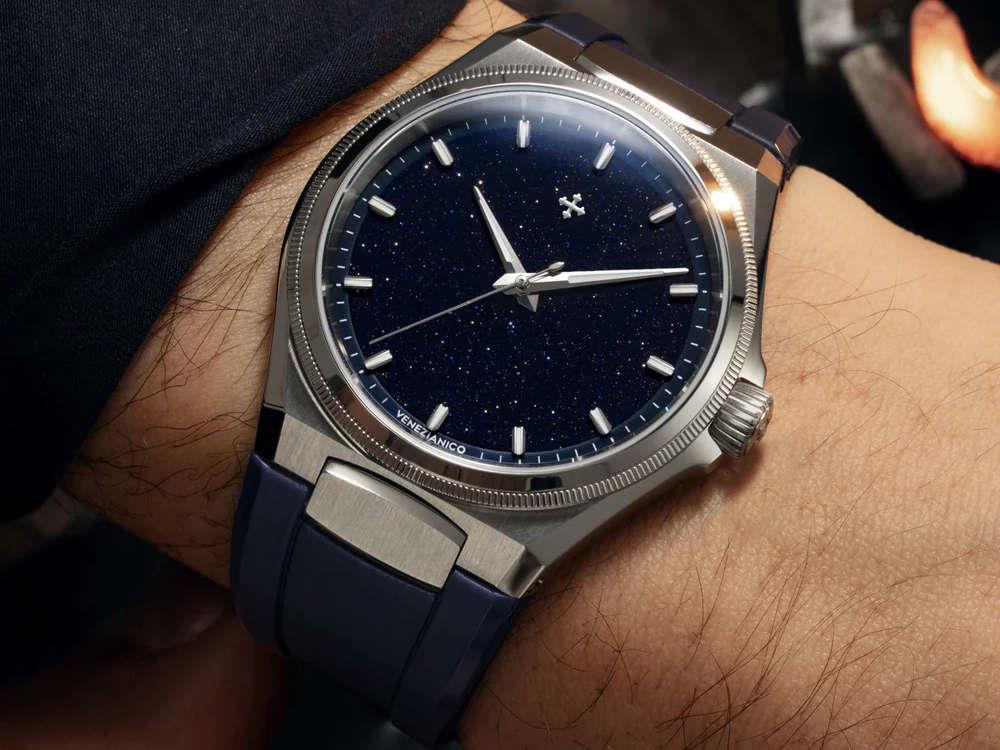 Venezianico Arsenale Avventurina Automatik Uhr, 40 mm, Blau, 6221550
