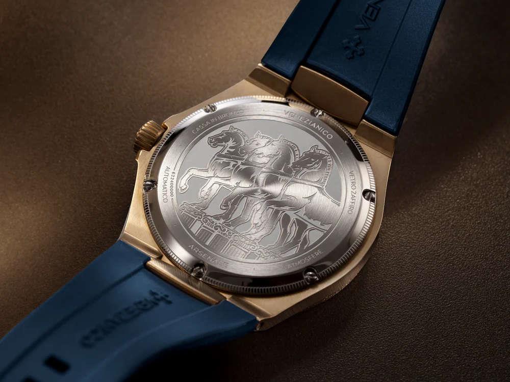 Venezianico Arsenale Bronzo Automatik Uhr, Bronze, 40 mm, Blau, 6221556