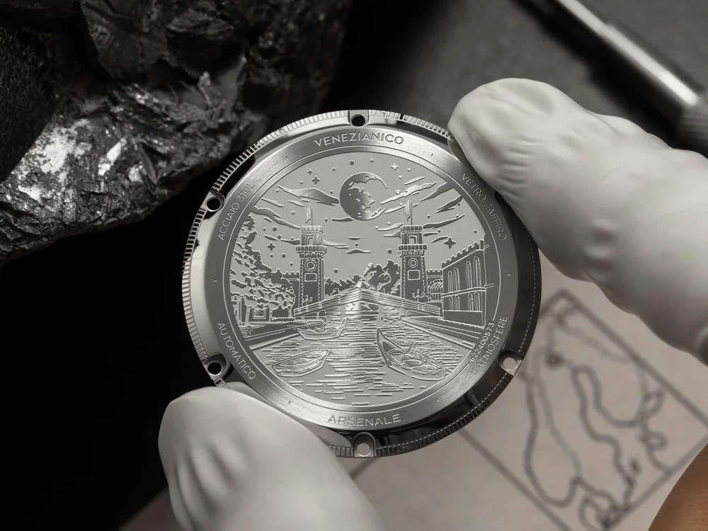 Venezianico Arsenale Meteorite Automatik Uhr, 40 mm, Grau, 6221560C