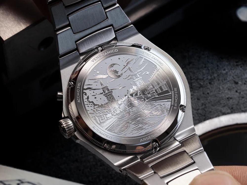 Venezianico Arsenale Calendario Automatik Uhr, 40 mm, Blau, 6221580C