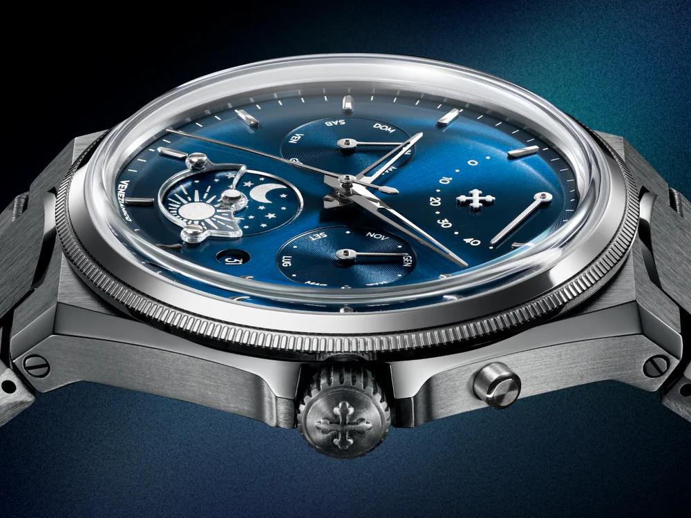 Venezianico Arsenale Calendario Automatik Uhr, 40 mm, Blau, 6221580C
