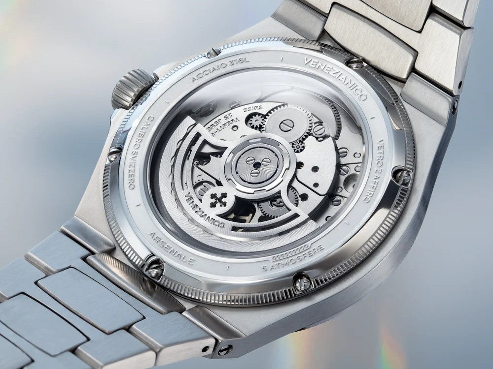 Venezianico Arsenale Platino Automatik Uhr, 40 mm, Silber, 6221590C