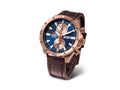 Vostok Europe Almaz Quartz Uhr, PVD, Blau, 47 mm, Chronograph, 6S11-320B660