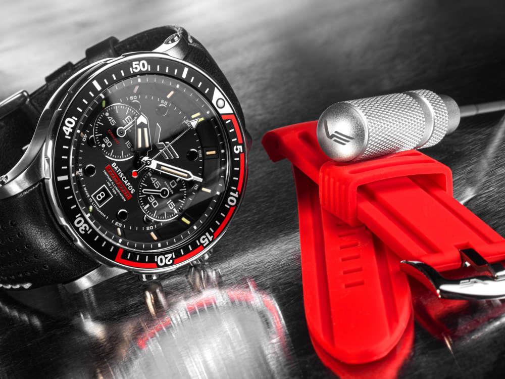 Vostok Europe Batiscafos Quartz Uhr, Schwarz, 49.7 mm, 6S21-511A771-L-BK