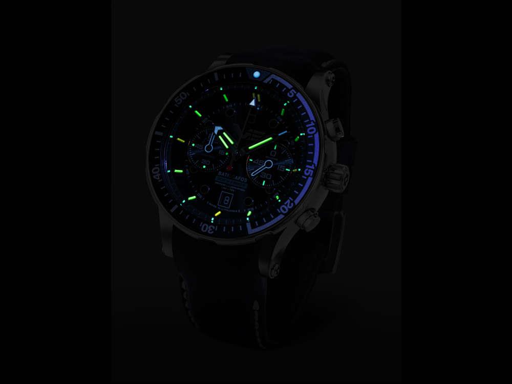 Vostok Europe Batiscafos Quartz Uhr, Blau, 49.7 mm, 6S21-511A772-L-BL