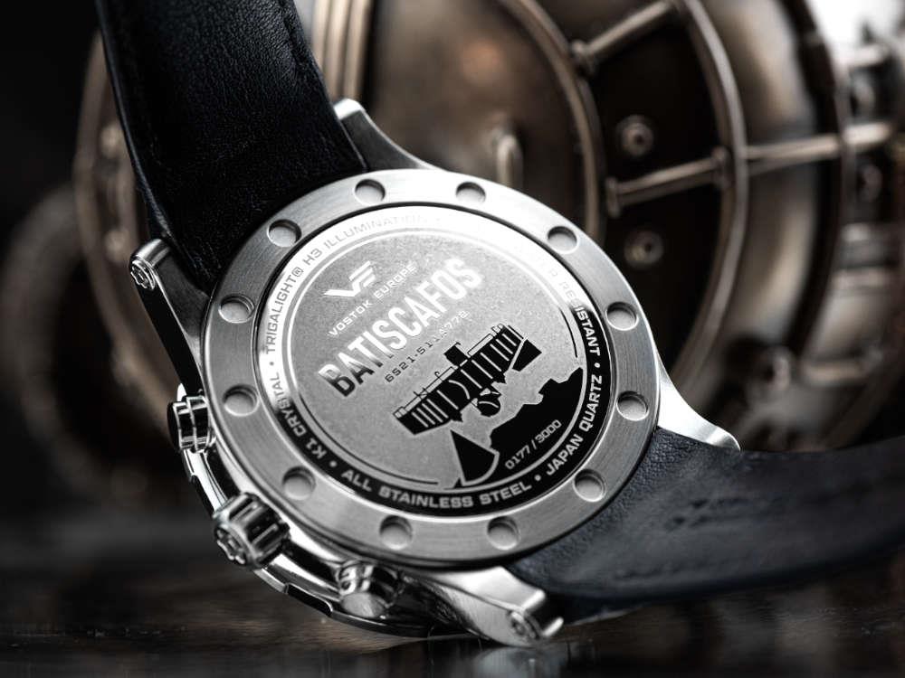 Vostok Europe Batiscafos Quartz Uhr, Blau, 49.7 mm, 6S21-511A772-L-BL