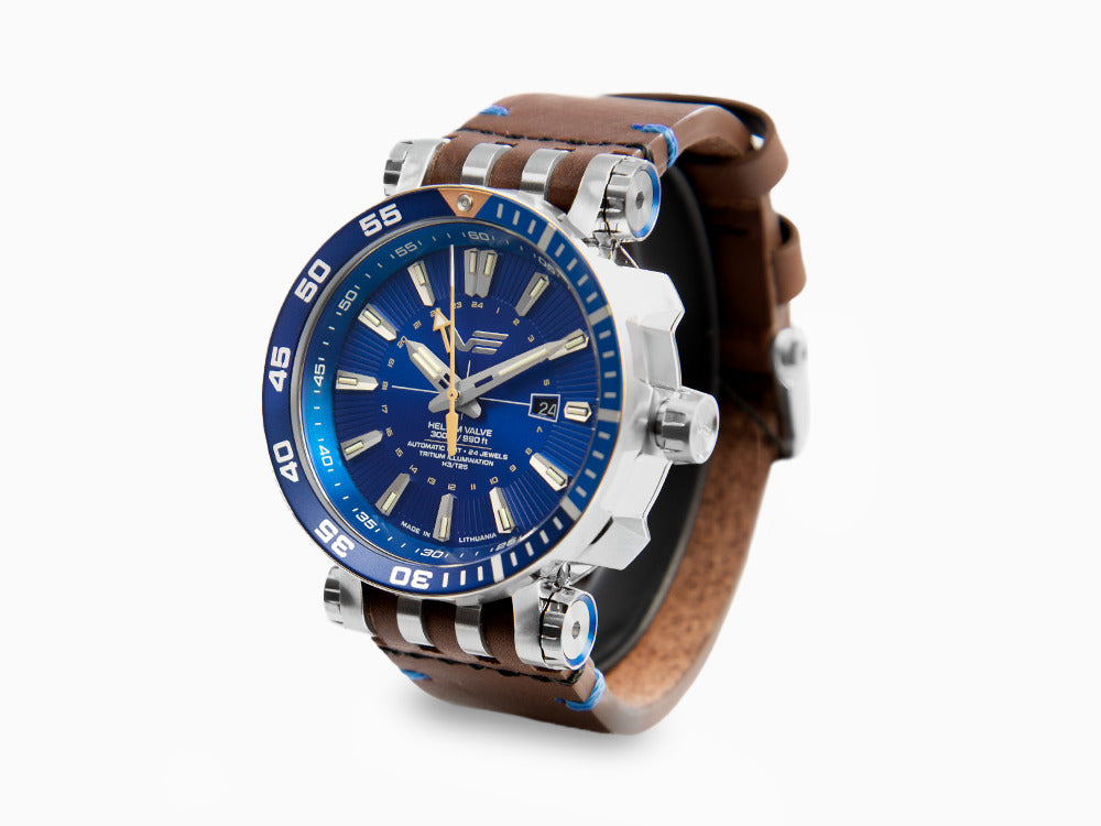 Vostok Europe Energia II GMT Automatik Uhr, Blau, Limitierte Ed NH34-575A716