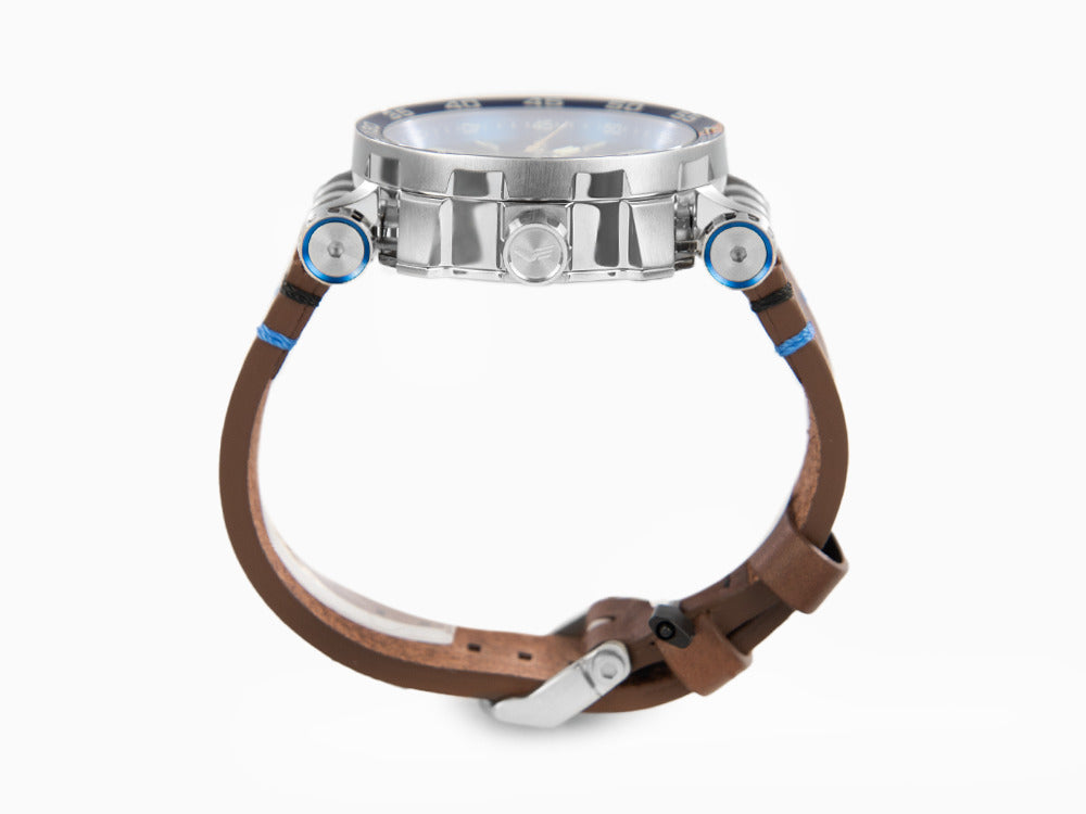 Vostok Europe Energia II GMT Automatik Uhr, Blau, Limitierte Ed NH34-575A716
