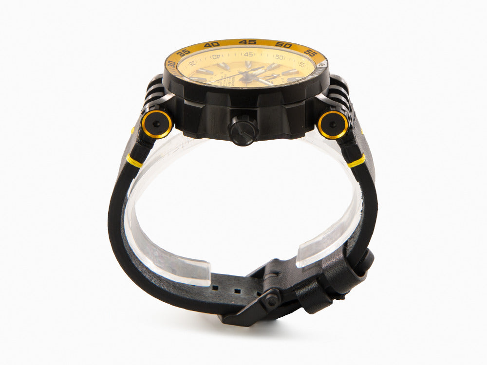 Vostok Europe Energia II GMT Automatik Uhr, PVD, Gelb, Limit Ed, NH34-575C719