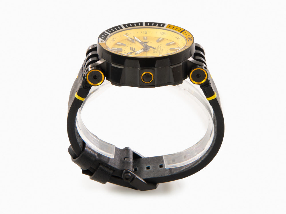 Vostok Europe Energia II GMT Automatik Uhr, PVD, Gelb, Limit Ed, NH34-575C719