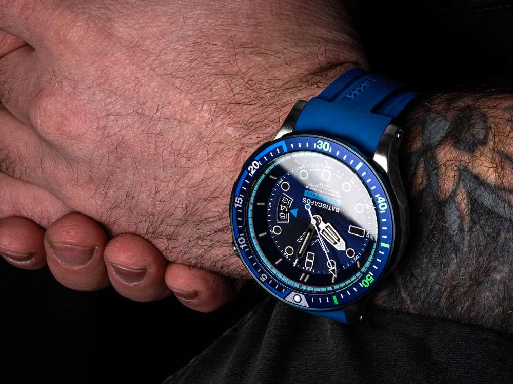 Vostok Europe Batiscafos Automatik Uhr, Blau, 49.7 mm, NH35-511E768-L-BL