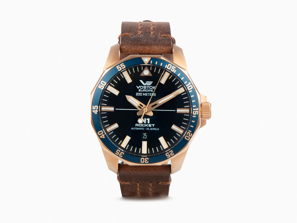 Vostok Europe Rocket N-1 Automatik Uhr, PVD, Blau, 46 mm, NH35A-225B616