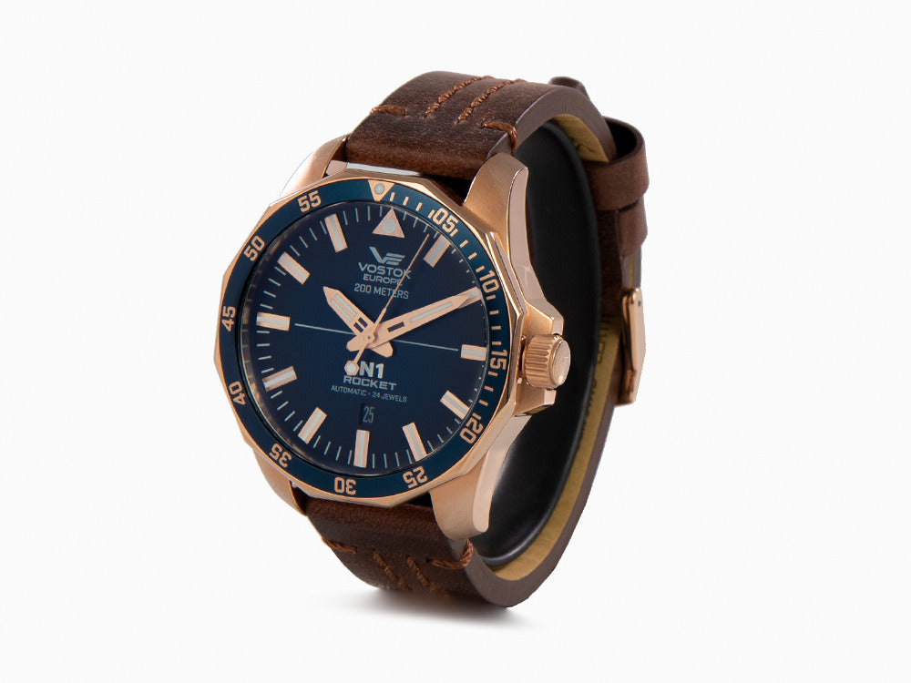 Vostok Europe Rocket N-1 Automatik Uhr, PVD, Blau, 46 mm, NH35A-225B616