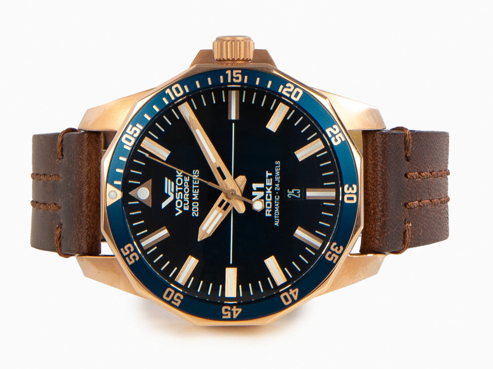 Vostok Europe Rocket N-1 Automatik Uhr, PVD, Blau, 46 mm, NH35A-225B616