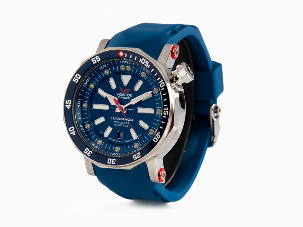 Vostok Europe Lunokhod-2 Automatik Uhr, Blau, 49 mm, Tritium, NH35A-620A634-L-BL