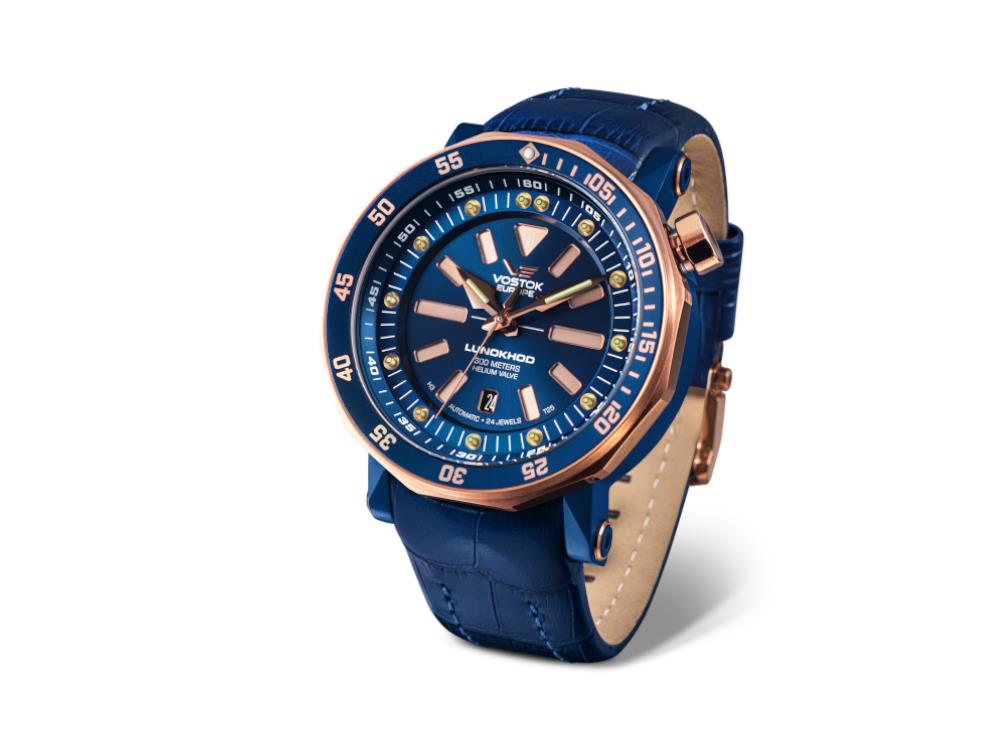 Vostok Europe Lunokhod-2 Automatik Uhr, PVD, Blau, 49 mm, Tritium, NH35A-620E632