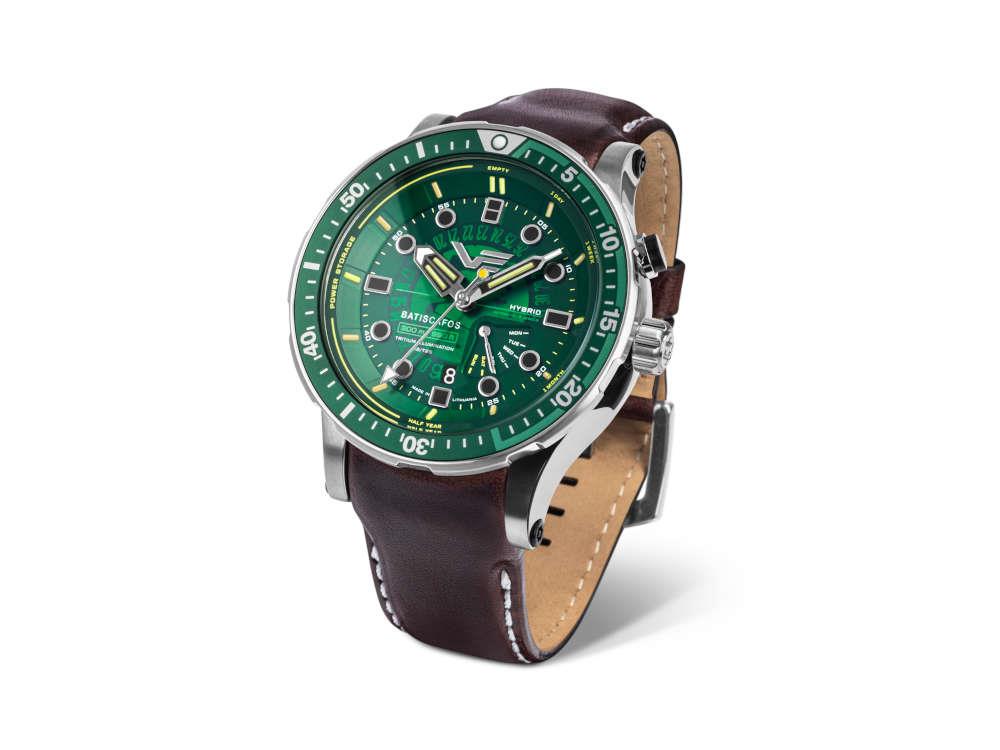 Vostok Europe Batiscafos Quartz Uhr, Grün, 49.7 mm, PX84-511A770-L-BR