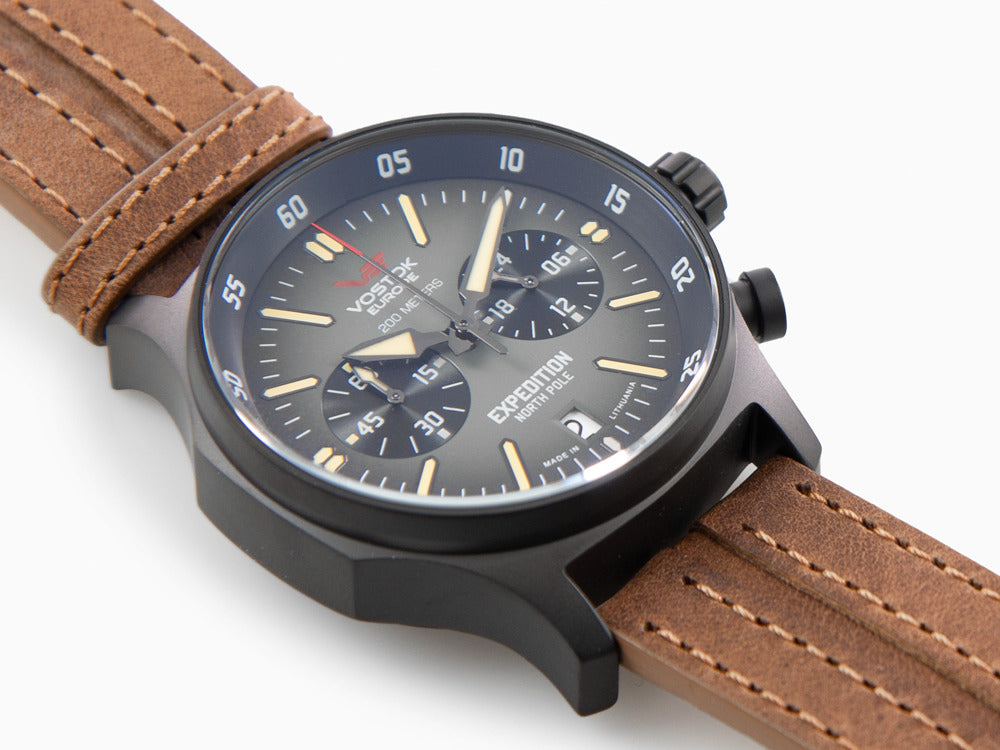 Vostok Europe Expedition North Pole Quartz Uhr, PVD, 43 mm, Chrono, VK64-592C558