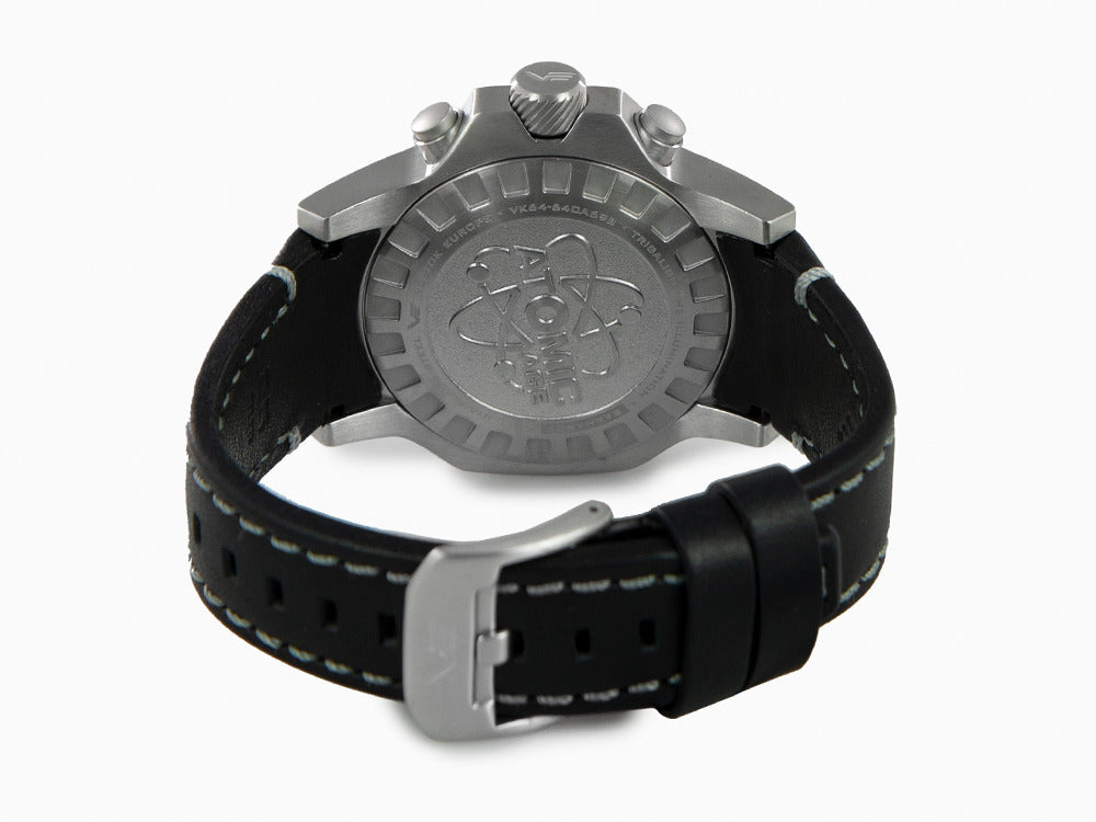 Vostok Europe Atomic Age Quartz Uhr, 48 mm, Tritium, Chrono, VK64-640A698