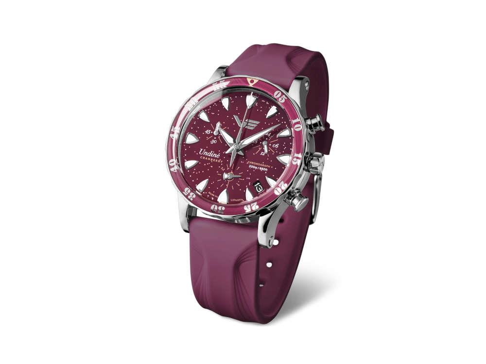 Vostok Europe Undiné Cranberry Quartz Uhr, Limitierte Auflage, VK68-515A774-L-RD