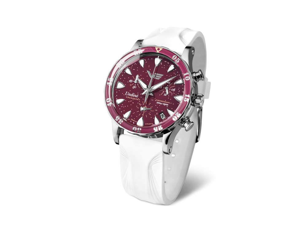 Vostok Europe Undiné Cranberry Quartz Uhr, Limitierte Auflage, VK68-515A774-L-RD