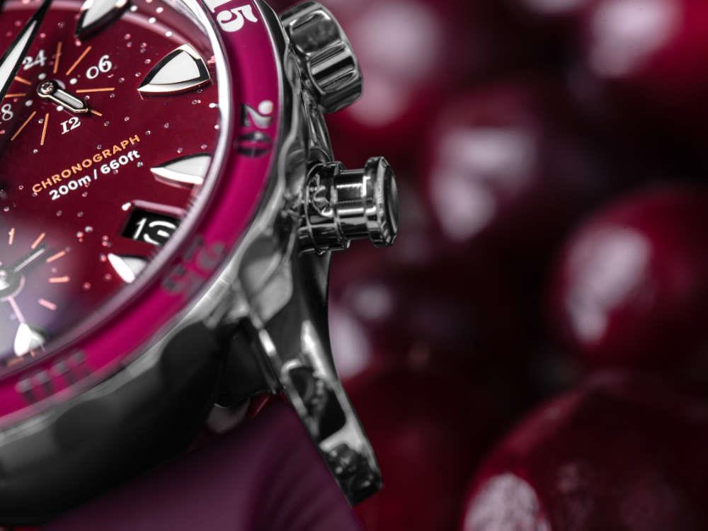 Vostok Europe Undiné Cranberry Quartz Uhr, Limitierte Auflage, VK68-515A774-L-RD