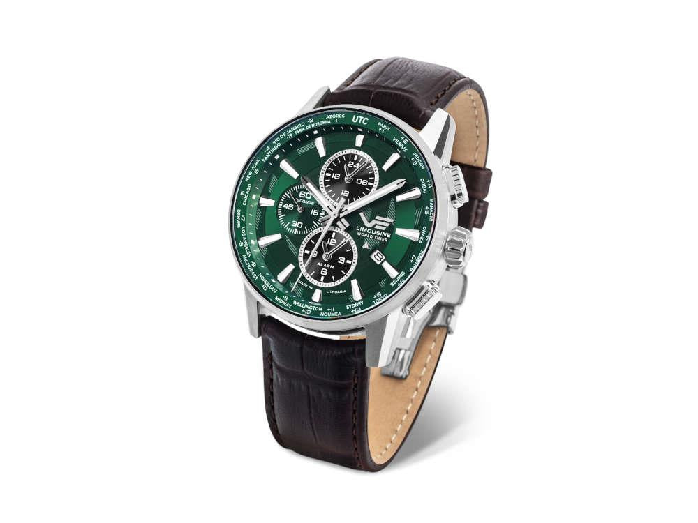 Vostok Europe Limousine World Timer Quartz Uhr, Limitierte Edition, YM26-561A790
