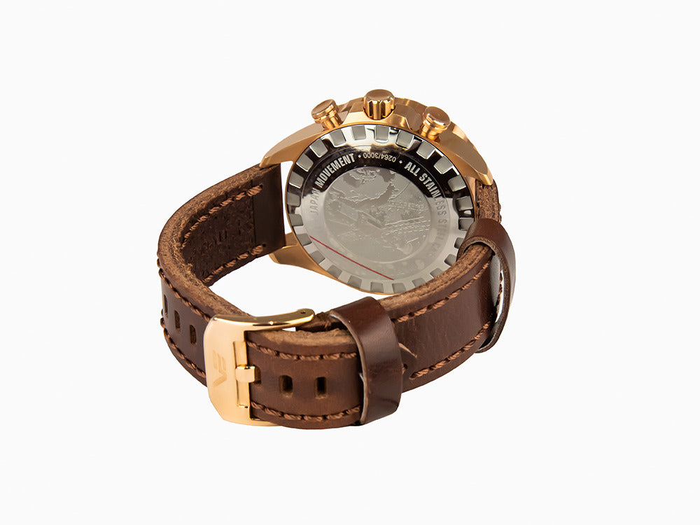 Vostok Europe Almaz Quartz Uhr, PVD, Grün, 47 mm, Chronograph, YM8J-320B656