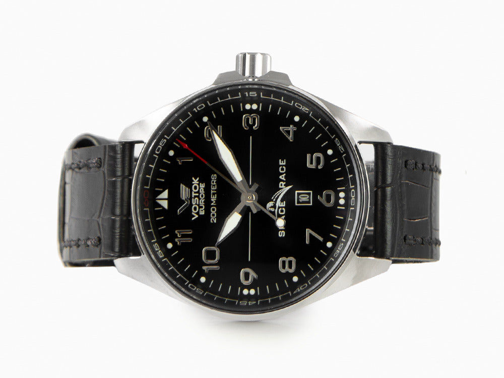 Vostok Europe Space Race Automatik Uhr, Schwarz, 47 mm, YN55-325A662-L-BK