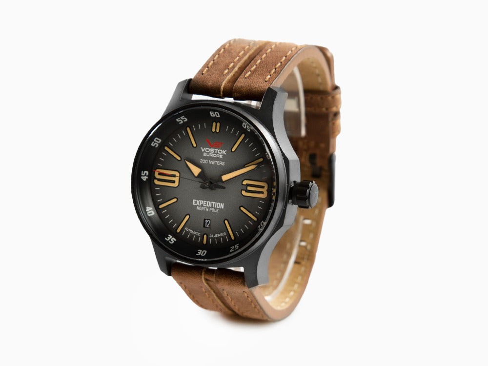 Vostok Europe Expedition North Pole Automatik Uhr, PVD, Schwarz, YN55-592C554