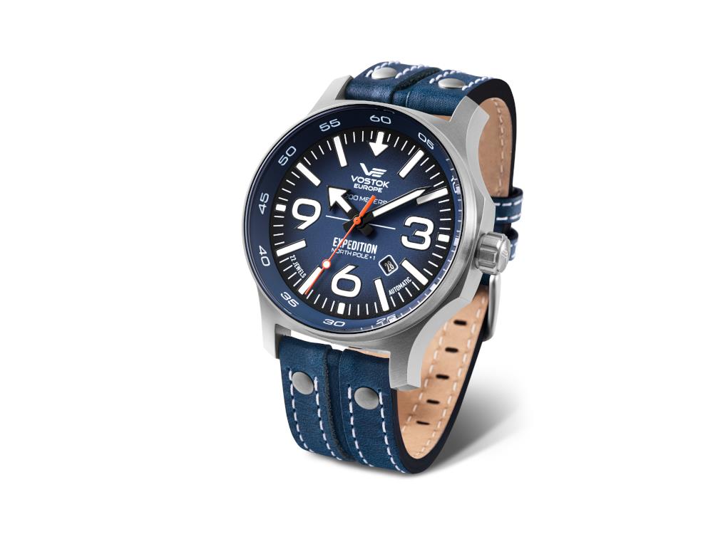 Vostok Europe Expedition North Pole Automatik Uhr, Blau, 47 mm, YN55-595A638
