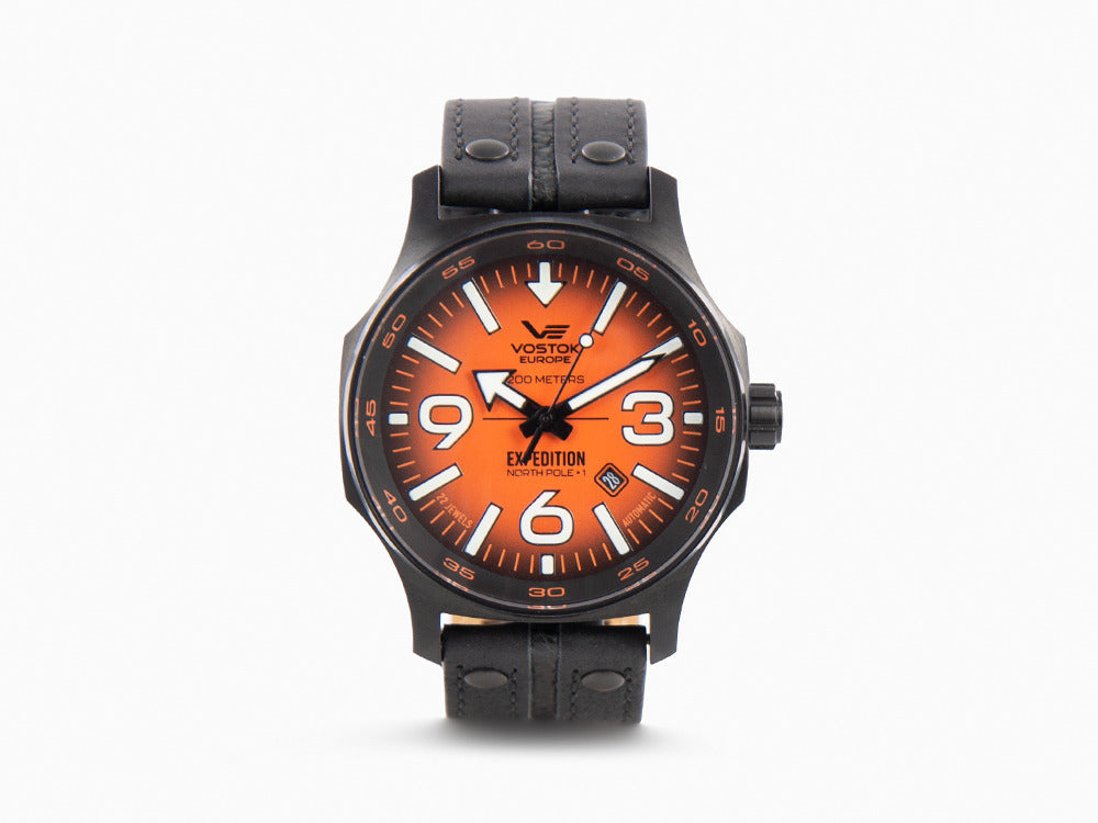 Vostok Europe Expedition North Pole Automatik Uhr, PVD, 43 mm, YN55-595C640